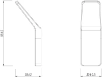 Крючок Lemark Smooth line 9716003 графит, 2 шт Крючок Lemark Smooth line 9716003 графит, 2 шт