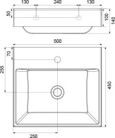 Тумба с раковиной Ravak Natural SD 50 глянцевая белая