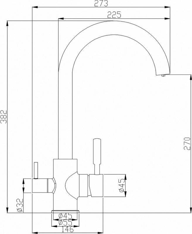 Смеситель для кухни Steel Hammer SH 713 Black Cr