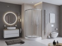 Душевой уголок BelBagno Uno UNO-195-R-2-100-CH-CR стекло рифленое