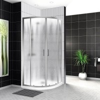Душевой уголок BelBagno Uno UNO-195-R-2-100-CH-CR стекло рифленое