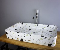 Смеситель для раковины Bronze de Luxe Focus 24615CM хром, мрамор