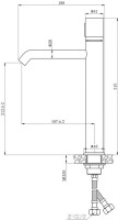 Смеситель для раковины Bronze de Luxe Focus 24615CM хром, мрамор