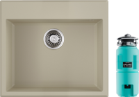 Комплект Мойка Omoikiri Tedori 57 ваниль + Измельчитель Nagare slim 1250-AZ azur blue