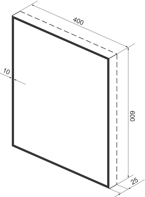 Зеркало Wellsee 7 Rays’ Spectrum 40х60 с подсветкой, черное