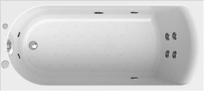 Акриловая ванна Radomir Vannesa Николь 2-76-2-0-0-239 Баланс 150х70, с гидромассажем и экраном, форсунки хром
