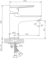 Смеситель для раковины Haiba HB198 HB10198 Смеситель для раковины Haiba HB198 HB10198