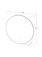 Зеркало круглое CONTINENT Ledh Ajour 100 см, сенсорное, с нейтральной подсветкой