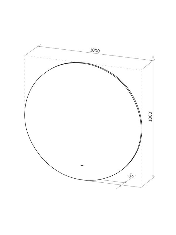 Зеркало круглое CONTINENT Ledh Ajour 100 см, сенсорное, с нейтральной подсветкой