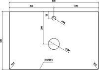 Мебель для ванной комнаты Jorno Wood 80, белая, темная столешница