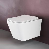 Комплект Унитаз подвесной Ceramicanova Metric Rimless CN3007 с микролифтом, безободковый + Инсталляция TECE Base 9400413 4 в 1 с кнопкой смыва