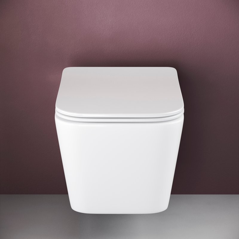 Комплект Унитаз подвесной Ceramicanova Metric Rimless CN3007 с микролифтом, безободковый + Инсталляция TECE Base 9400413 4 в 1 с кнопкой смыва
