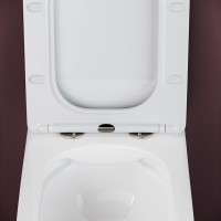 Комплект Унитаз подвесной Ceramicanova Metric Rimless CN3007 с микролифтом, безободковый + Инсталляция TECE Base 9400413 4 в 1 с кнопкой смыва