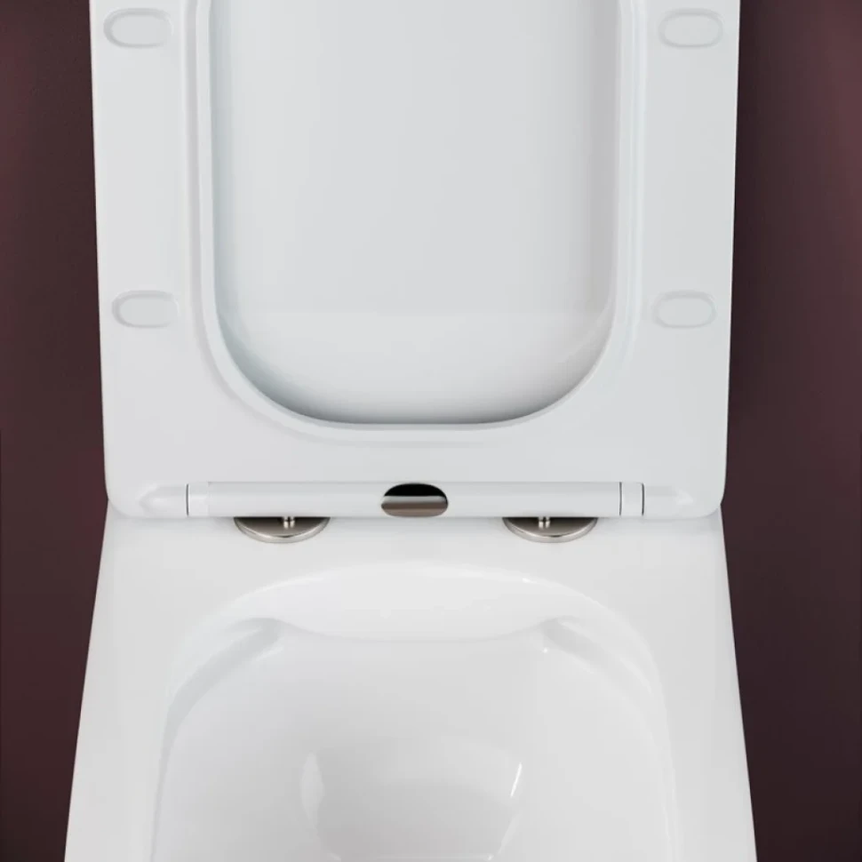 Комплект Унитаз подвесной Ceramicanova Metric Rimless CN3007 с микролифтом, безободковый + Инсталляция TECE Base 9400413 4 в 1 с кнопкой смыва