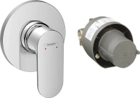Встраиваемый смеситель для душа и ванны Hansgrohe Rebris S 72648000 С ВНУТРЕННЕЙ ЧАСТЬЮ, хром Встраиваемый смеситель для душа и ванны Hansgrohe Rebris S 72648000 С ВНУТРЕННЕЙ ЧАСТЬЮ, хром