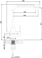 Смеситель для кухни Domaci Равенна TR-01cr