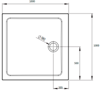 Поддон для душа Radaway Doros C Compact 100 с сифоном