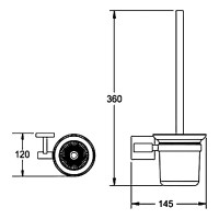 Ершик Rose RG30H RG3000H золото, черный