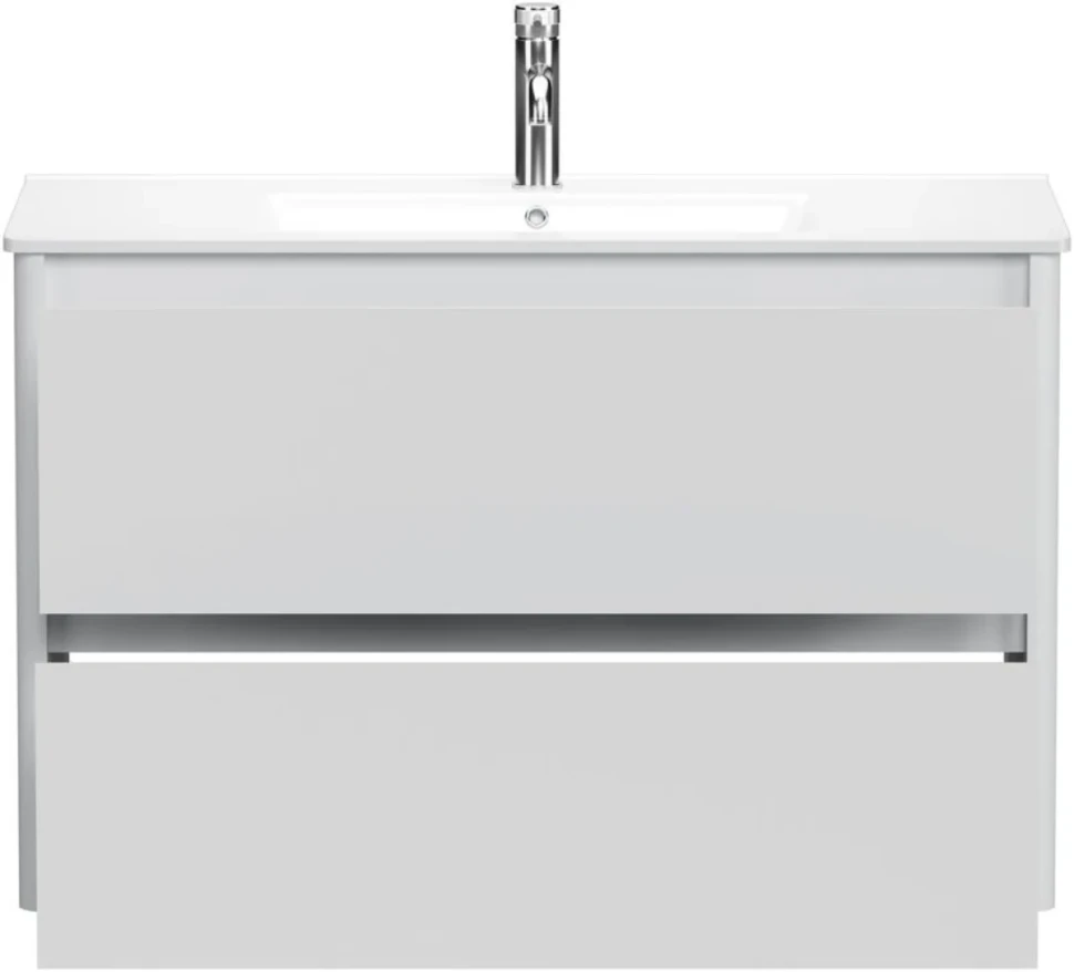 Тумба под раковину без столешницы Allen Brau Gravity 100 2 ящика, матовый белый