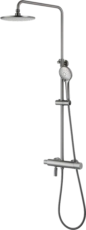 Душевая стойка Lemark Bronx LM3772GM c термостатом, графит