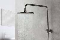 Душевая стойка Lemark Bronx LM3772GM c термостатом, графит