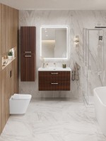 Мебель для ванной комнаты BelBagno Due 80 ручки хром полированный, noce