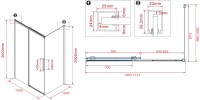 Душевой уголок Vincea Stella VSR-1ST1015CL 150x100 см, профиль хром, стекло прозрачное