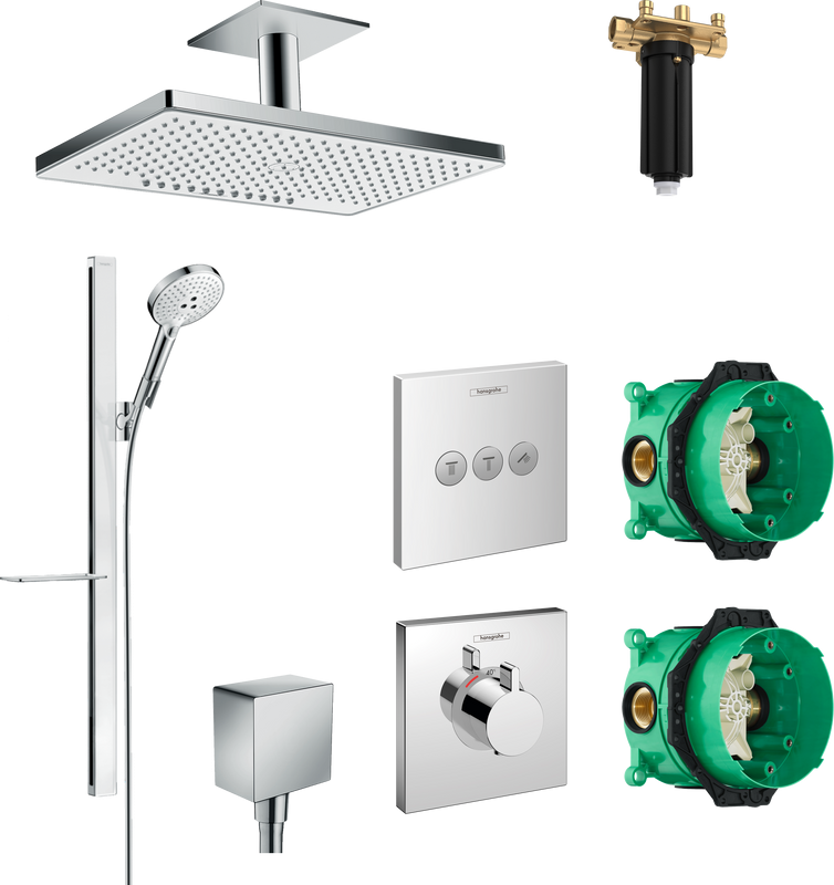 Душевой комплект Hansgrohe Rainmaker Select 460 (2 jet) 24004400 + 27648400 + 26455000 + 15760000 + 15764000