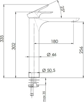 Смеситель для раковины Remer Infinity I11LNO черный матовый Смеситель для раковины Remer Infinity I11LNO черный матовый