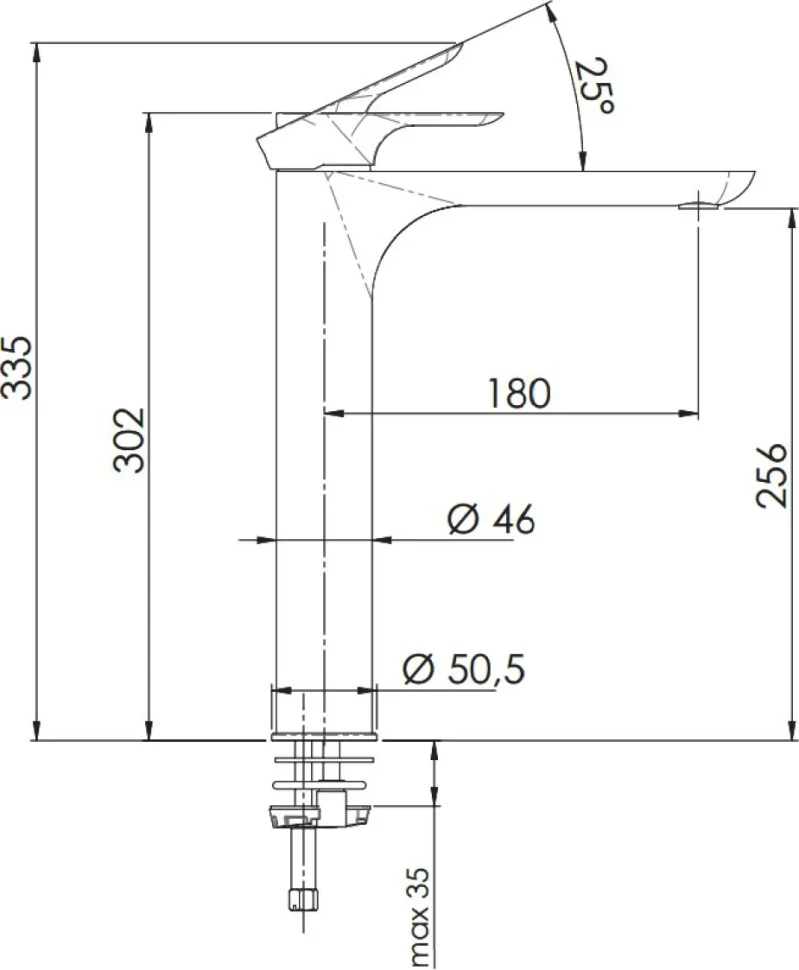 Смеситель для раковины Remer Infinity I11LNO черный матовый