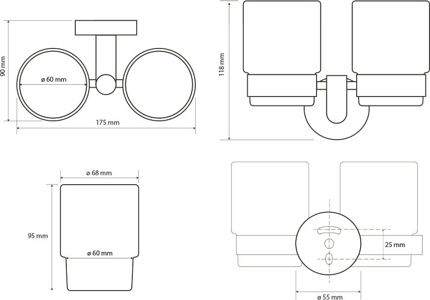 Набор Стакан Bemeta Neo 104210025 + Мыльница 104208085