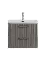 Тумба с раковиной BelBagno Due 50 ручки сатиновый никель, сатин