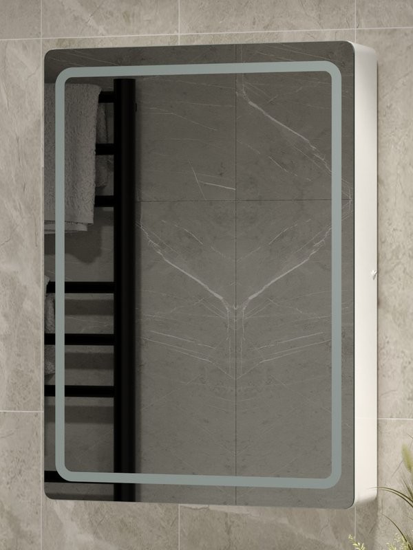 Зеркало-шкаф CONTINENT Led Race 50х70 см, с подсветкой