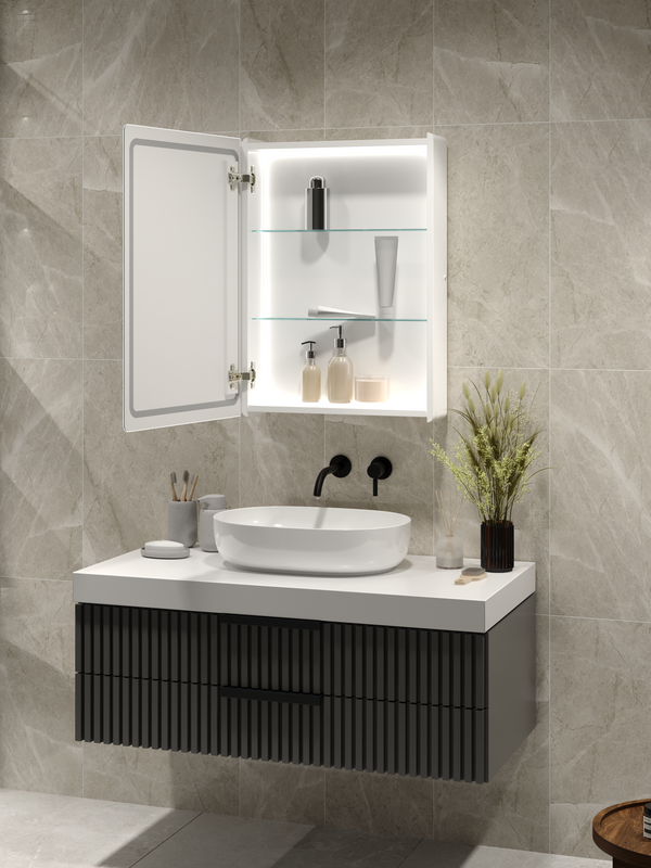 Зеркало-шкаф CONTINENT Led Race 50х70 см, с подсветкой