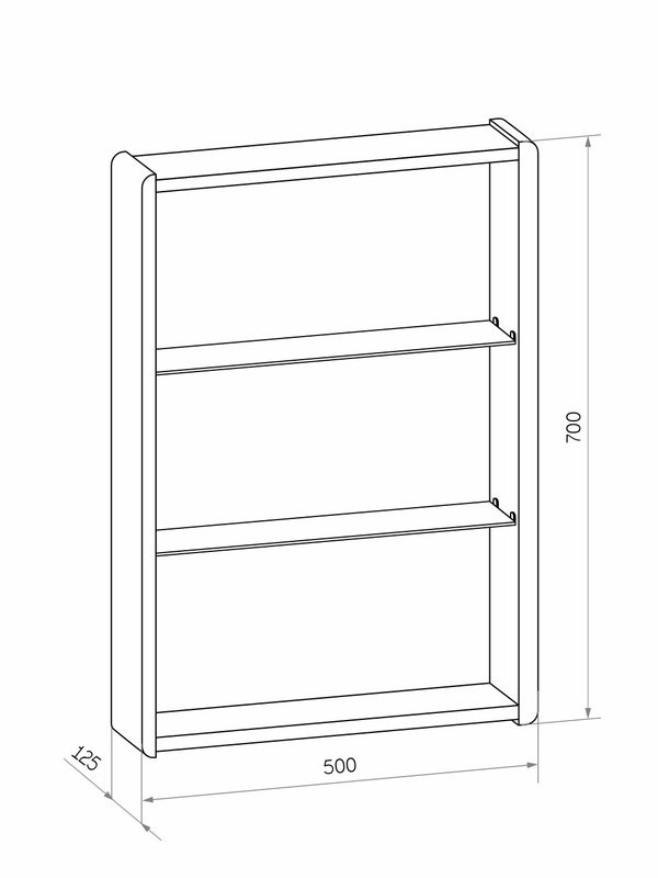 Зеркало-шкаф CONTINENT Led Race 50х70 см, с подсветкой