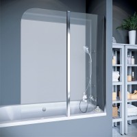 Шторка на ванну Koller Pool Waterfall Line 115х140, профиль хром, стекло прозрачное, R