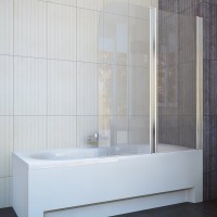 Шторка на ванну Koller Pool Waterfall Line 115х140, профиль хром, стекло прозрачное, R