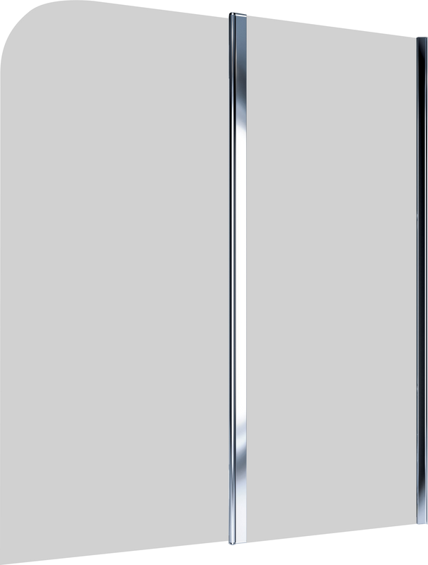 Шторка на ванну Koller Pool Waterfall Line 115х140, профиль хром, стекло прозрачное, R