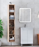 Тумба с раковиной Vigo Grani 60 напольная, 2 дверцы, белая