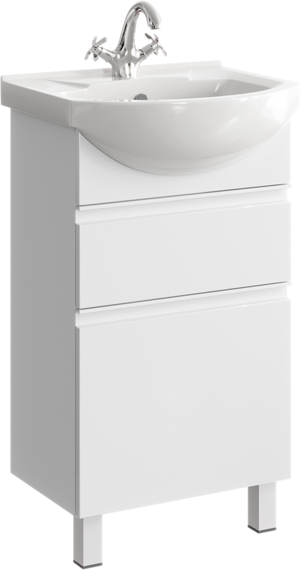 Тумба под раковину без столешницы Aqwella Rodos 50 напольная, белая