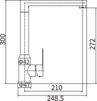 Смеситель для кухни Fashun A54901 сатин