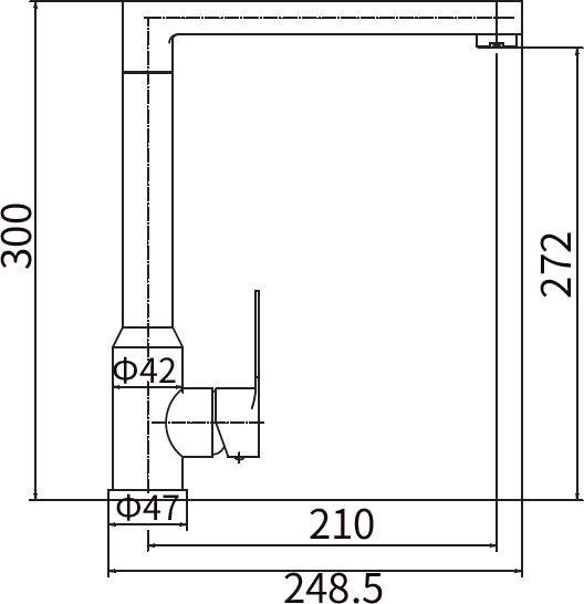 Смеситель для кухни Fashun A54901 сатин