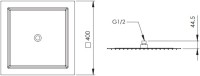 Верхний душ Remer 357UFS40X