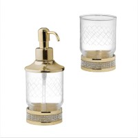 Набор Стакан Boheme Royal Cristal 10931-G + Дозатор 10929-G Набор Стакан Boheme Royal Cristal 10931-G + Дозатор 10929-G