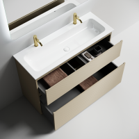 Мебель для ванной комнаты Sancos Folk Floor 120 напольная, капучино, раковина CN7016