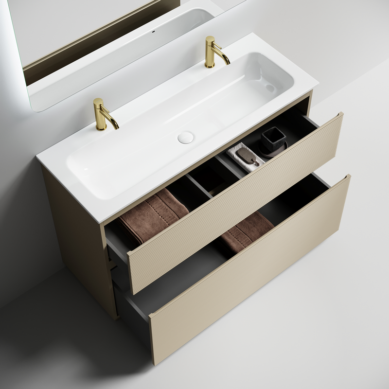 Мебель для ванной комнаты Sancos Folk Floor 120 напольная, капучино, раковина CN7016