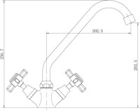Смеситель для кухни Fashun A4124 хром Смеситель для кухни Fashun A4124 хром