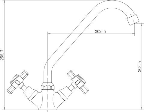 Смеситель для кухни Fashun A4124 хром