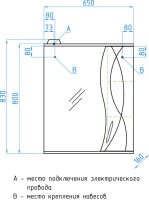 Зеркало Style Line Амелия С 65 белый