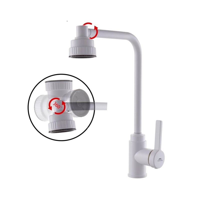 Смеситель для кухни Fashun A54031-8 белый